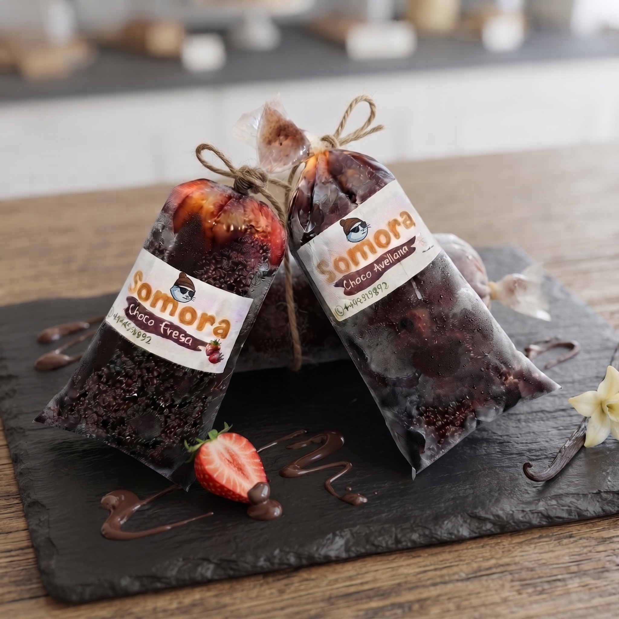Línea Doble Antojo: Hielitos cubiertos de chocolate